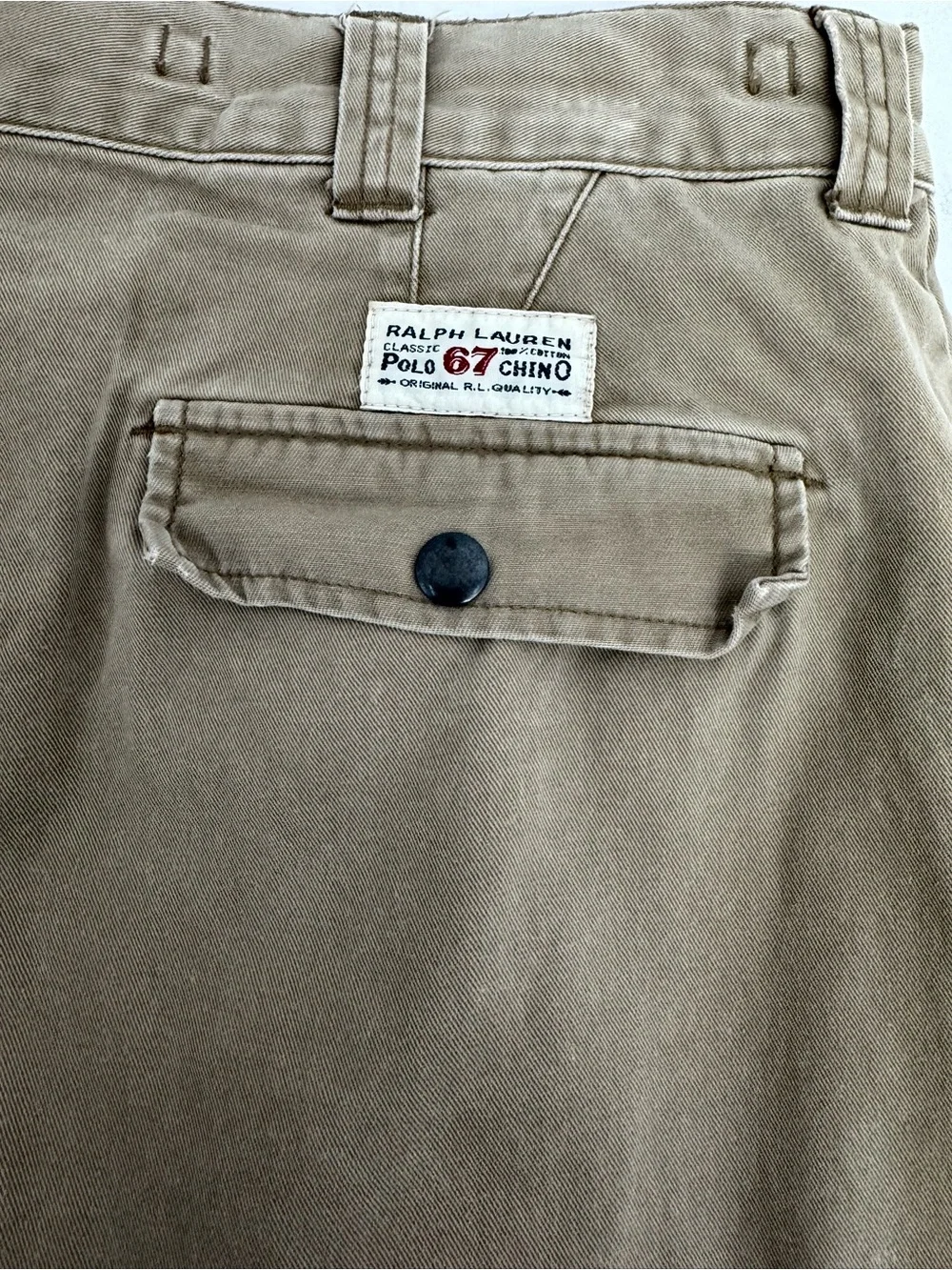 Ralph Lauren Polo Chino 67 Rare Cargo Pants 35x30 Vintage Rare Pockets 1990's